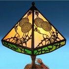 Antique J a  Whaley Globe Thistle Table Lamp Slag Glass Art Nouveau Art Deco