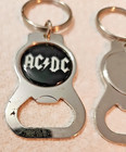 Vintage Ac dc Metal Bottle Opener   Keychain Back In Black  g 