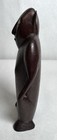Vtg Micronesia Tobi Island Squatting Figure Wood Carving Palau Inlaid Shell Eyes