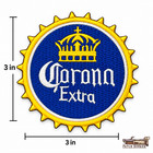 Corona Beer Iron On Patch Bottle Cap Embroidered Badge Corona Extra 3 Inch