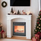 Classic Fireplace Mantel Wooden Freestanding Fireplace Surround For Living Room
