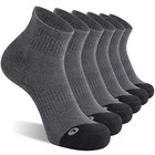  6 Pack Men s Athletic Ankle Socks Cushioned Sports Running 12-15 Dark Grey