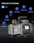 Omt 9cfm 3 4 Hp Vacuum Pump Hvac Field Tool 2 Stage Rotary Vane Fast Deep Vacuum
