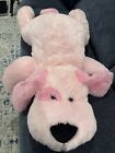 Dan Dee Collectors Choice Large Pink  Lying Plush Puppy Dog Stuffed