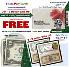Activation Card W gift  45 Value For  19 99  Get 2-otc Certified 2 Dollar Bills
