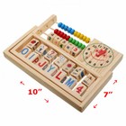 Educational Wooden Abacus With Clock  Math And Numbers Learning Toy For Children