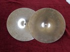 Vtg Pair Of 60 s First Act Discovery Brass Cymbals With Wooden Knobs