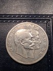 Serbia 5 Dinara 1904  bog Srbiju   uva   god Serbia Save -tipe 2 Rare   F