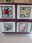 Lovely Embroidered Floral Quilt Top - Unique And Ready For You To Finish
