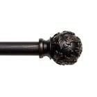 Vine 1 Inch Curtain Rod And Finial Set Oil Rubbed Bronze Adjustable 66-120 In