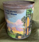 Vintage Honey Tin Can Beautiful Colors Southern California Mountain And Palms