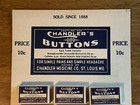 Vintage Chandler Medicine Buttons Pharmacy Drug Store Advertisement Display  