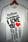 Vintage New York Times Newspaper T Shirt Xxl Mens White 90s Valetine Love You
