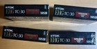 4 X Tdk Ehg Vhs-c Video Tc-30 Cassette Made In Japan Extra High Grade New