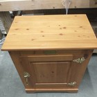 White Clad Wood Ice Box Nightstand Cabinet Chest End Table Vintage Ships Free