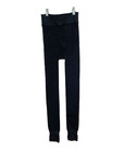 Winter Leggings Warm Pants Tight Women Gray Thermal Stretch Fleece Lined Thick