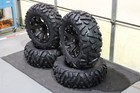 Yamaha Grizzly 700 27  Quadking 14  Spyder Blk Atv Tire   Wheel Kit Irs1ca
