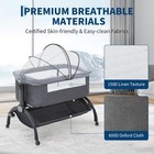 Baby Bassinet 3-in-1 Bedside Sleeper Portable Crib For Newborn Adjustable Height