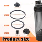 14 Pcs Gasket Replacement For Voltrx Electric Protein Blender Shaker Black