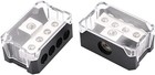 2pcs 0 2 4 Gauge Input 4 8 10 Gauge Output Power Ground Amp Distribution Block
