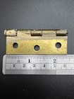 Vintage Small Brass Plated Steel Cabinet Hinges 2-3 8 X 1-1 2 - Lot Of 4