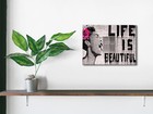 Canvas Print Wall Art Painting Home Decor Banksy Life Is Beautiful Gray Picture