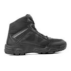 Ridge Men 6  Waterproof Leather Non-slip Tactical Military Work Black Shoe Boot