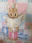 Vtg Peter Rabbit Beatrix Potter Storybook Fabric Panel 32   x44    See Notes
