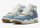 Nike Air Jordan 4 Retro Tex Shoes  denim  Sail Gum Ib6716-100 Womens Size