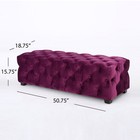 Fuchsia Velvet Ottoman With Modern Glam Design