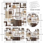 Geometric Brown Bathroom Set - 4-piece Shower Curtain   Rug Collection