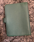 Chanel Coco Mark Skin Planner Notebook Cover  Leather 6-hole Auth   turquoise Blue
