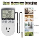 Digital Thermostat Outlet Plug Temperature Controller Heating Cooling With Probe