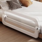 Baby Bed Guard Rail For Toddler - 78 7in Adjustable Heights  Swing Down Bedra   