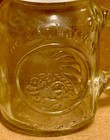 Vintage Golden Harvest Glass Mason Jar Salt   Pepper Shakers 3  Tall