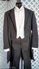 Vintage 70 s Men s After Six 2pc Black  Poly Tail Tuxedo Coat   Pants 42 Or 44