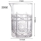 2 Pack Crystal Cocktail Mixing Glasses  22 Oz Vintage Bar Mixing Pitcher Weig   