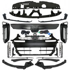 18pc For 2018-2020 Accord Sport Gloss Black Grille Mesh Molding Fog Lights Bezel