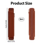 4 Pieces Elastic Pen Holder For Notebook Pu Leather Pencil Case Flat Pencil H   