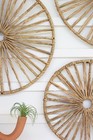 Set Of 3 Spoked Seagrass   Iron Art Great Accent For Your Bare Wall Home Decor