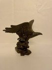 Poised For Glory Bronze Eagle Sculpture By Ronald Van Ruyckevelt 1990