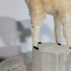 Vintage Llama Alpaca Toy Plush Doll Figure Real Wool Fur 7    Imperfect  Back Legs