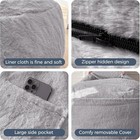  Giant Bean Bag Chair Bed For Adults  Convertible Beanbag Folds Single Grey