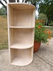 Vintage Wooden Wood Kitchen Cabinet Painted Wall Mount Corner Shelf 30 