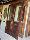 Pair Of Antique Stained Glass Entry Doors