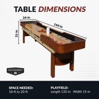 Hathaway Merlot 12 Foot Shuffleboard Table For Family Game Room - With Lacque   
