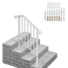 Outdoor Iron Stair Handrail Stair Rail Railing Fit 2-3 Step Handrail For Stairs