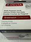 Delta Greenwich Multi-purpose Double Towel Hook In Chrome New In Box