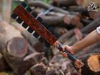 Custom Made Gk Handmade Aztec Sword War Club Macuahuitl 1075 Blade Ash Wood 2 Pc