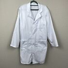 Vogrye Professional Lab Coat For Men Women Long Sleeve White Unisex Sz S